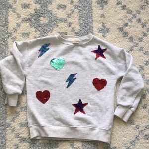 Cozy Zara sweater with flip sequins girls size 8